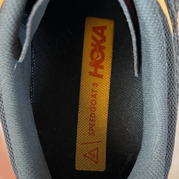 Hoka One One Speedgoat 5 Running Shoes 1123157 Men’s Size 7.5 Flame Gray Orange - Picture 15 of 16